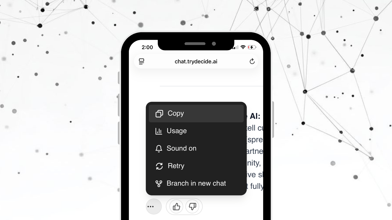 Cleaner mobile task controls in Decide