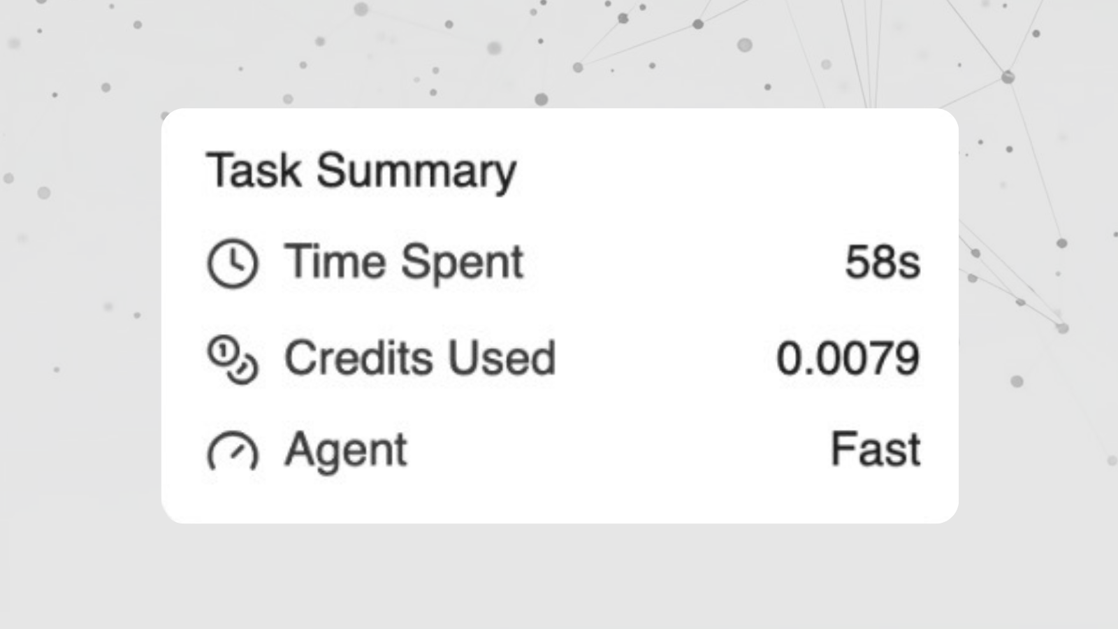 Task Summary details in Decide